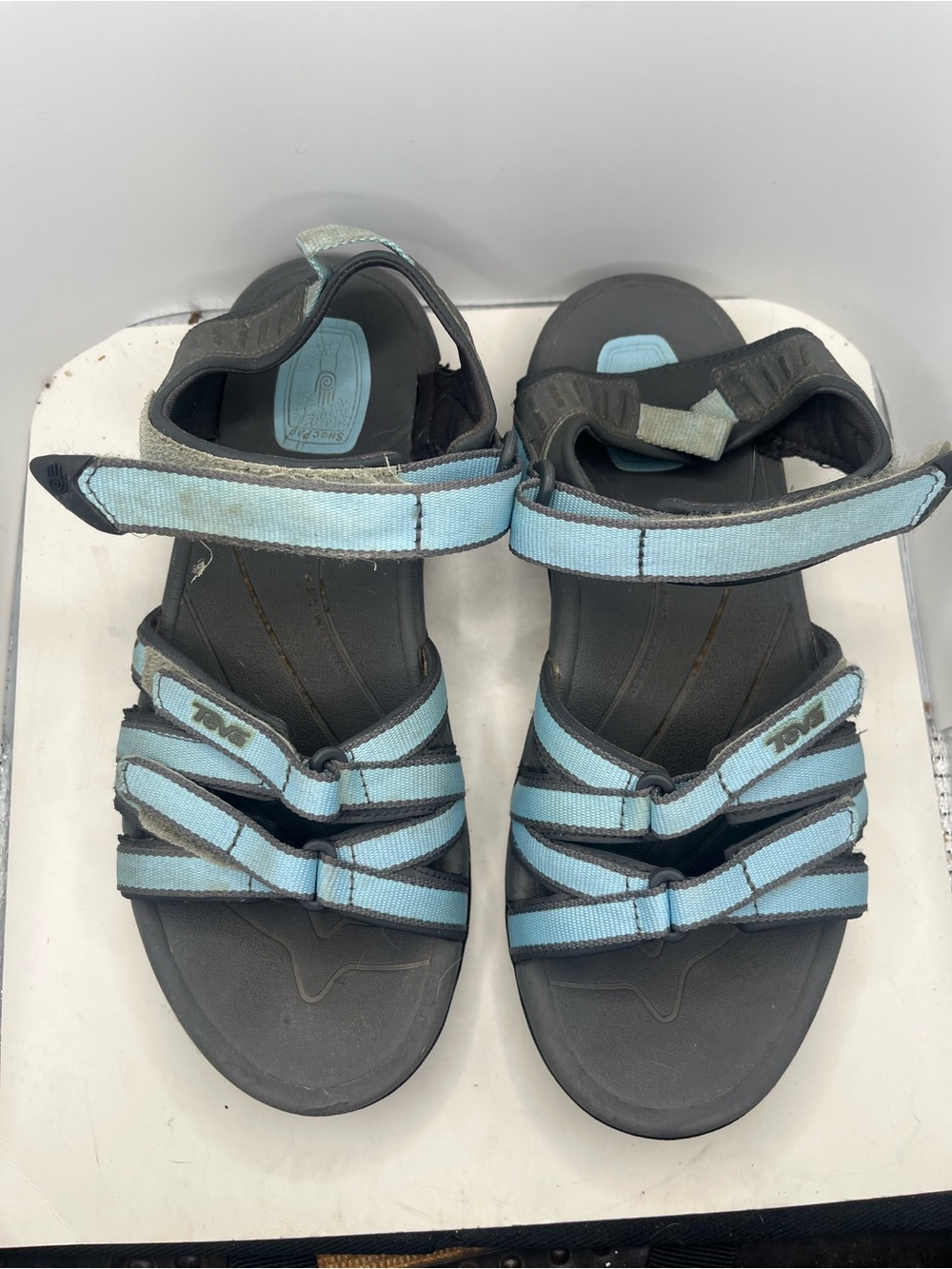 Teva Tirra Women's Sandals Size 7 Blue Gray Strappy Hiking Water‎ Sport 4266
